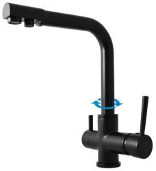 RAV SLEZÁK Mosogató csaptelep RAV SLEZÁK Seina forgó karral fekete matt SE918.5CMAT (SE918.5CMAT)