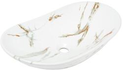 SAT Munkalapos mosdó SAT Infinitio 61, 5x36 cm márvány fehér matt túlfolyó nélkül SATINF61536MR (N7811AMWY-2)