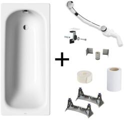 KALDEWEI Teljes készlet Téglalap alakú kád Kaldewei Saniform Plus 160x70 cm zománcozott acél bal és jobb is szerelőkészlettel KALDEWEISET1 (KALDEWEISET1)