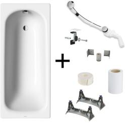 KALDEWEI Teljes készlet téglalap alakú kád Kaldewei Saniform Plus 180x80 cm zománcozott acél bal és jobb is szerelőkészlettel KALDEWEISET4 (KALDEWEISET4)