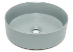 SAT Asztali mosogató SAT Mood 36x36 cm szürke matt felülettel akkumulátornyílás nélkül, túlfolyó nélkül SATM3636LGRM (MC-4236-MLG)