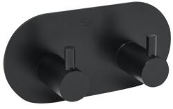 SAT Két akasztós fogas SAT fekete HACEKNALEP2KMC (HSM-0637D)