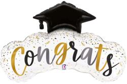  Ballagási óriás fólia lufi - Kalap - Congrats (76235)