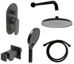 SAT Zuhanyrendszer SAT Fusion vakolat alatti résszel együtt fekete matt SATBSFU215CPCSET1 (SATBSFU215CPCSET1)