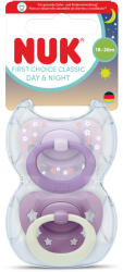 Nuk Силиконови залъгалки NUK - First Choice, Day & Night, За момиче, 18-36 m, 2 броя (10177264)