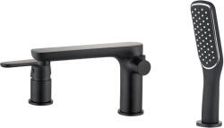 Laveo DIMA peremre szerelhető kádöltő csaptelep, 3 részes, fekete - BQD_713D (BQD_713D)