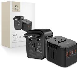 Tech-Protect TA200 EU / UK / US / AU adapter - fekete