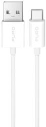 PURO TPE 10W USB-A - USB-C kábel 3m - fehér