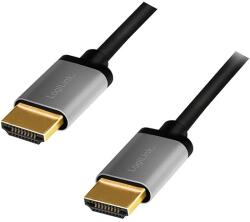 LogiLink HDMI cable, A/M to A/M, 4K/60 Hz, alu, black/grey, 5 m (CHA0103)