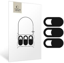 Tech-Protect Cam Fit+ 3 darabos laptop kameravédő - fekete