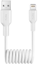 PURO 12W USB-A - Lightning spirálkábel 1m - Fehér