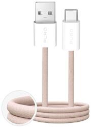 PURO Fabrik 10W Fonott Kábel USB-A - USB-C 1.5m - Bézs