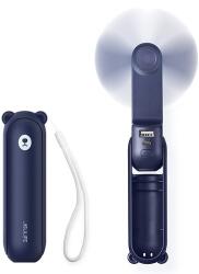 JisuLife kézi ventilátor Life8 mini hordozható USB ventilátor külső akkumulátor funkcióval 2000mAh és zseblámpával - kék