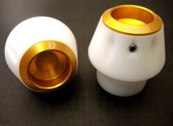 RDMOTO Crash protectors RDMOTO KTM13N fehér with gold caps