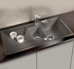 BLANCO Zia 6 S Silgranit két medencés 100x50 cm mosogató távműködtetővel, vulkánszürke 527389 (527389)