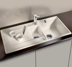 BLANCO Zia 6 S Silgranit két medencés 100x50 cm mosogató távműködtetővel, törtfehér 527206 (527206)