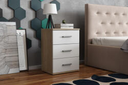 Mindigbútor GODA III 3 S éjjeliszekrény sonoma/fehér színben - smartbutor