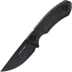 Real Steel Receptor, Black Stonewash 14C28N, Black Micarta RE-3552BM (RE-3552BM)