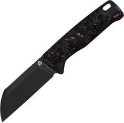 QSP Knife Baby Penguin 14C28N, black stonewash, Purple shredded CF QS130BP-E2 (QS130BP-E2)