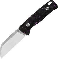 QSP Knife Baby Penguin 14C28N, 2 tone stonewash-satin, Purple shredded CF QS130BP-E1 (QS130BP-E1)