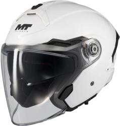 MT Helmets Cască de motocicletă deschisă MT Cosmo SV Pure A0 albă (MT136100PA01)