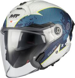 MT Helmets Cască de motocicletă deschisă MT Cosmo SV Layout C7 albastru mat-alb (MT1361D07C72)