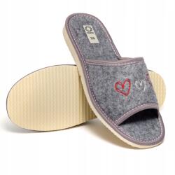 Nowo Női papucs, filc, szürke, Size 38, strandpapucs (FK-1223)