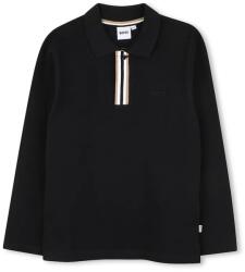 HUGO BOSS gyerek pamut hosszú ujjú felső - fekete 138