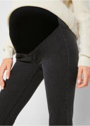 Bonprix 52 Széles Terhesnadrág, 100% pamut, szürke