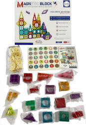 Mamido Set de construcție magnetic colorat 58 piese MT1589 (MT1589) Jucarii de constructii magnetice