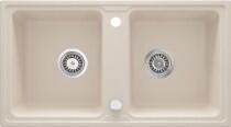 Deante , Zorba, gránit mosogató, 2 medencés, bézs színben, 78*43, 5*18 cm, ZQZ 5203
