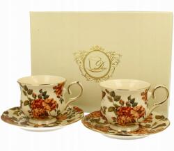 Duo Herbal Roses Teás Csésze Készlet, csészealjakkal (2058)