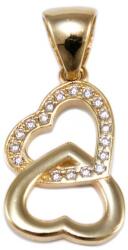 Ékszershop Köves dupla szív arany medál (1330598)