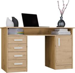  BIURCO ADA STEJAR ARTISAN 125 Cm 4 Sertare Dulap Rafturi Pentru Birou Cameră Pentru Laptop