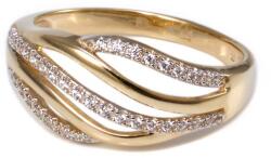 Ékszershop Köves hullámos arany gyűrű (1329809)