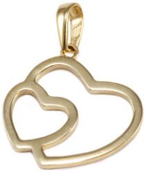 Ékszershop Dupla szív arany medál (1276277)