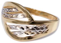 Ékszershop Bicolor vésett arany gyűrű (1321897)
