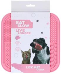 Holland Animal Care Lick Mat Quad - habzsolásgátló nyalogatós tálca, rózsaszín