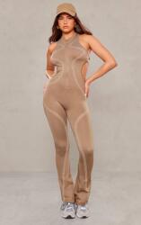 Prettylittlething Szűk Overál, bézs, Size 34, poliamid, poliészter