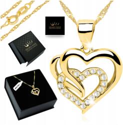 Golden Haus Arany Nyaklánc Szív 925 Ezüst Aranyozott Ajándéknak Hölgyeknek 14K