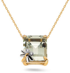 Heratis Forever Ametiszt medál szitakötővel és 4, 7 ct gyémántokkal díszítve DIHU096P