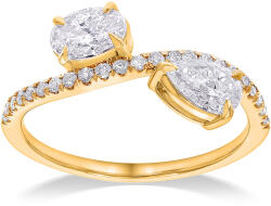 Heratis Forever Toi et Moi gyűrű lab-grown gyémántokkal, 14K sárga arany IZLG1505