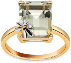 Heratis Forever Ametiszt gyűrű szitakötővel és 4, 7 ct briliánsokkal díszítve DIHU096