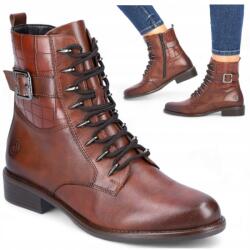 Remonte Női bőr bokacsizma, Size 38, barna, őszi-tavaszi (Remonte D0F72-22)