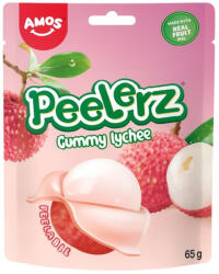 Amos Sweets Peelerz Gummy Lychee licsi ízű hámozható gumicukor 65g - vegyesbolt
