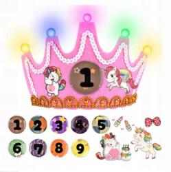  Világító Led Születésnapi Korona 1-9 Éves Jelvények XXL Szett