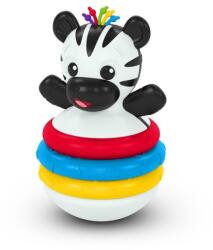  BABY EINSTEIN Rágóka és kelj fel Jancsi építőjáték Stack & Wobble Zen 3hó+ - Zebra