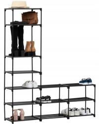 5five moduláris cipős állvány, fekete, 32 pár cipőhöz, 87×30×155cm (203108)
