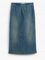 Bonprix 40-es MIDI Farmer Szoknya, kék, organikus pamut, elasztán