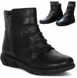 Maciejka Női bőr bokacsizma, Size 37, fekete, cipzárral (Maciejka P7232-01/00-7)